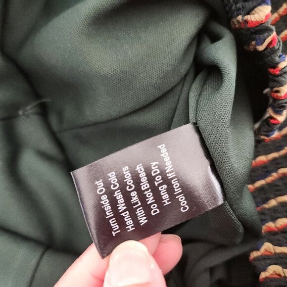 Altar'd State Jumpsuit Womens Small Striped Wide Leg Green Sleeveless - Picture 14 of 15